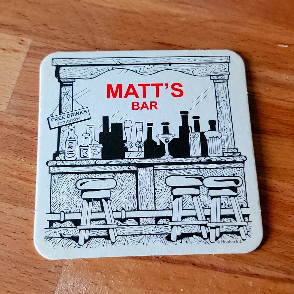Set of 8 name plate coasters